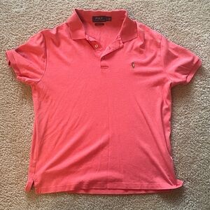 Ralph Lauren Coral Pink/salmon Polo Shirt